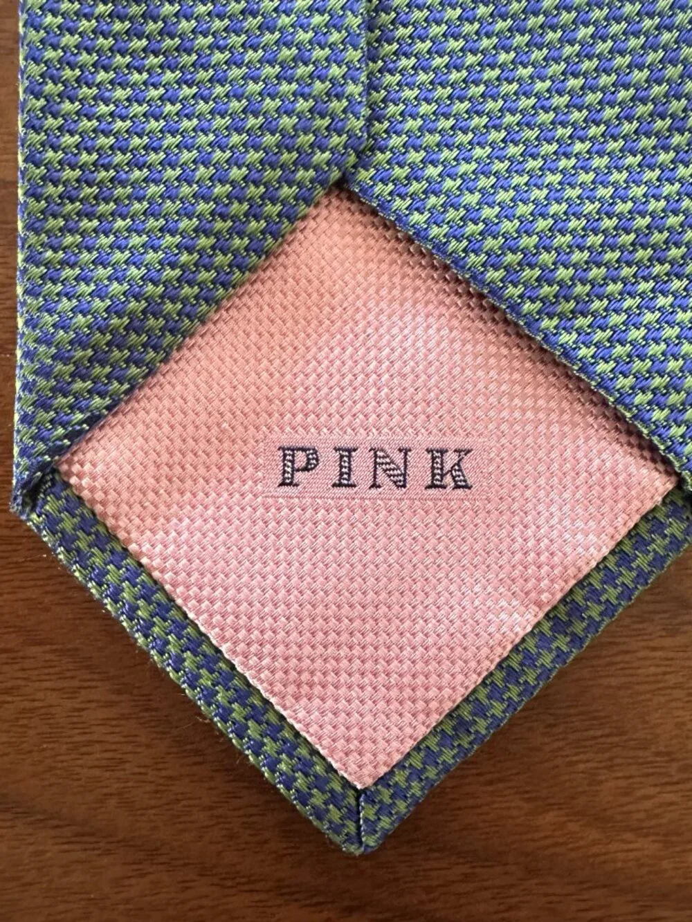 Thomas Pink Blue Green Woven Silk Tie